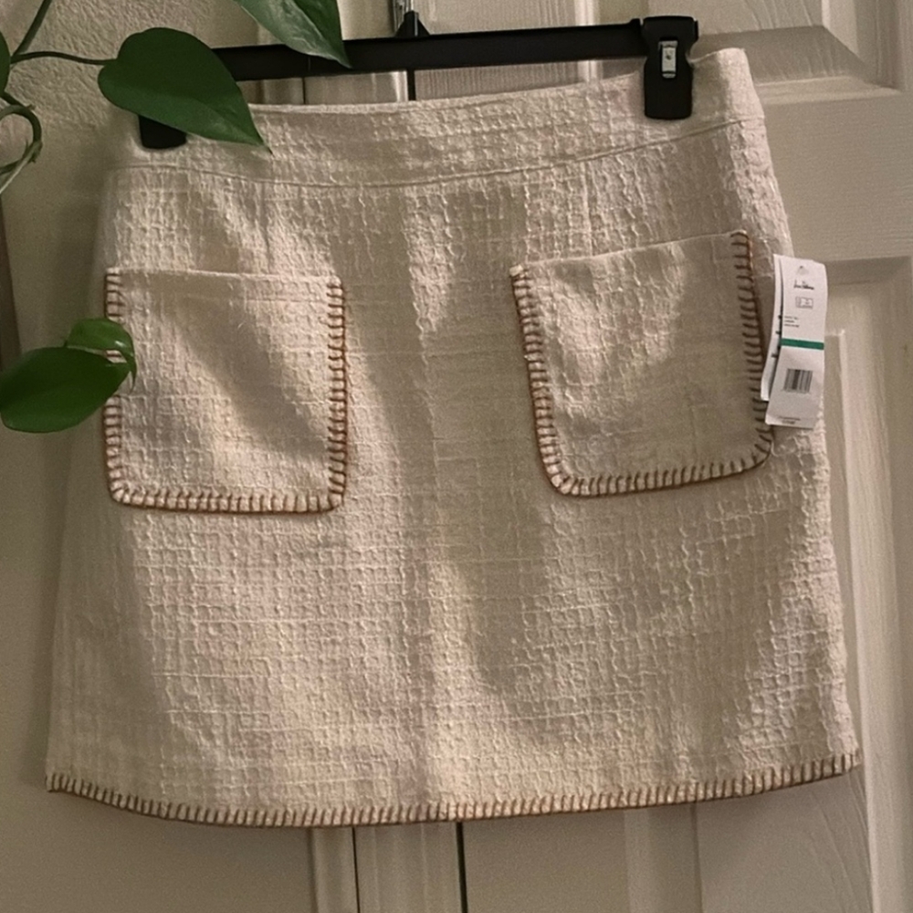 🆕NWT vest & skirt set in cream tweed by Sam Edelman - Picture 8 of 10